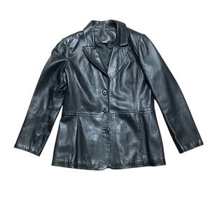 100% Black Leather Jacket
